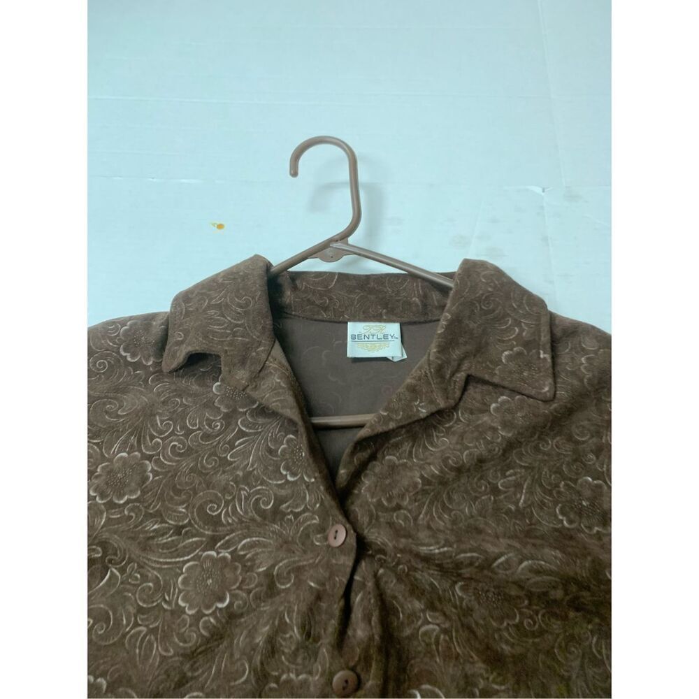 Vintage Textured Patterned Button Down Top - image 4